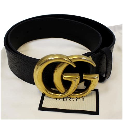 cinta gucci indossata|Gg buckle leather belt Gucci Black size 100 cm in Leather.